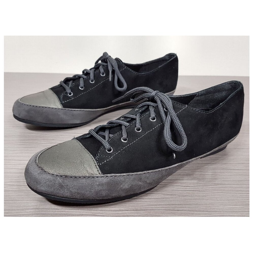Munro 'Petra' Fashion Sneaker Black & Grey Suede Womens Size 9.5